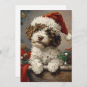 Lagotto Romagnolo Kerst Feestdagenkaart (Voorkant / Achterkant)
