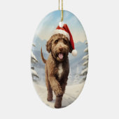 Lagotto Romagnolo Kerst Keramisch Ornament (Rechts)
