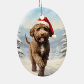 Lagotto Romagnolo Kerst Keramisch Ornament (Achterkant)
