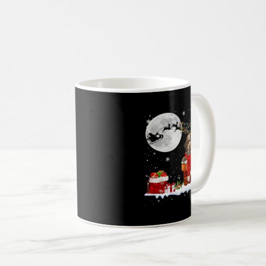 Lagotto Romagnolo - kerstboom lampjes Pajama Dog Koffiemok (Voorkant rechts)