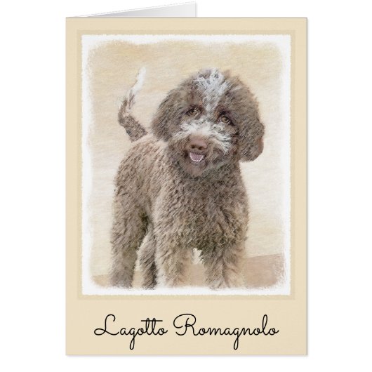 Lagotto Romagnolo Painting - Cute Original Dog Art (Voorkant)