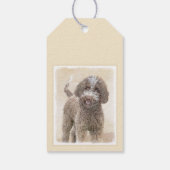 Lagotto Romagnolo Painting - Cute Original Dog Art Cadeaulabel (Achterkant)