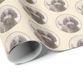 Lagotto Romagnolo Painting - Cute Original Dog Art Cadeaupapier (Rol Hoek)