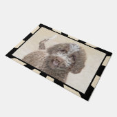 Lagotto Romagnolo Painting - Cute Original Dog Art Deurmat (Schuin)