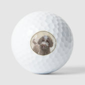 Lagotto Romagnolo Painting - Cute Original Dog Art Golfballen (Voorkant)