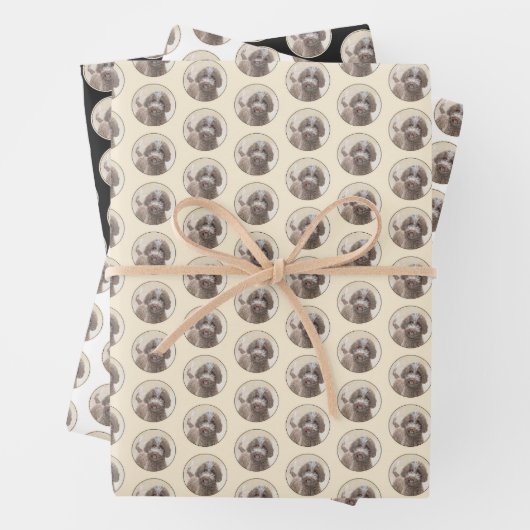 Lagotto Romagnolo Painting - Cute Original Dog Art Inpakpapier Vel (In situ)