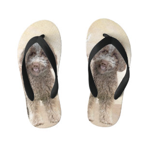 Lagotto Romagnolo Painting - Cute Original Dog Art Kinder Teenslippers