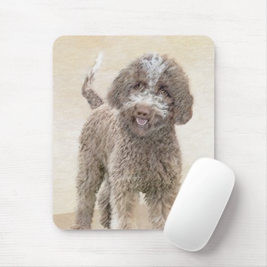 Lagotto Romagnolo Painting - Cute Original Dog Art Muismat (Met muis)