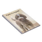 Lagotto Romagnolo Painting - Cute Original Dog Art Notitieboek (Rechterzijde)