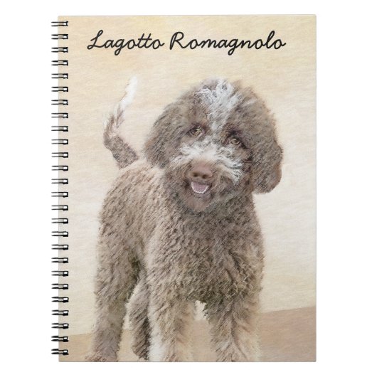 Lagotto Romagnolo Painting - Cute Original Dog Art Notitieboek (Voorkant)