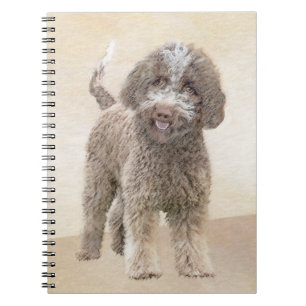 Lagotto Romagnolo Painting - Cute Original Dog Art Notitieboek