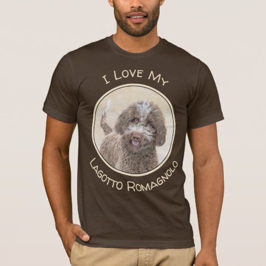 Lagotto Romagnolo Painting - Cute Original Dog Art T-shirt (Voorkant)