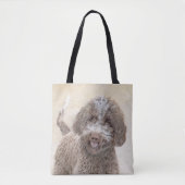 Lagotto Romagnolo Painting - Cute Original Dog Art Tote Bag (Voorkant)