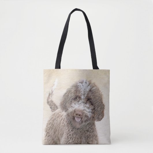 Lagotto Romagnolo Painting - Cute Original Dog Art Tote Bag (Voorkant)