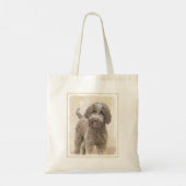 Lagotto Romagnolo Painting - Cute Original Dog Art Tote Bag (Achterkant)