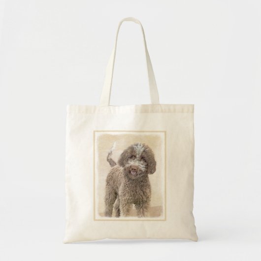 Lagotto Romagnolo Painting - Cute Original Dog Art Tote Bag (Voorkant)