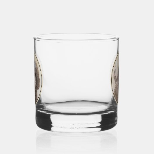 Lagotto Romagnolo Painting - Cute Original Dog Art Whisky Glas (Rechts)