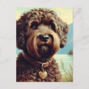 Lagotto Romagnolo schilderij Briefkaart
