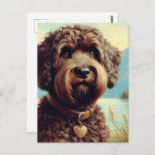  Lagotto Romagnolo schilderij Briefkaart (Voorkant / Achterkant)