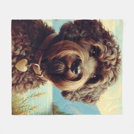 Lagotto Romagnolo schilderij Fleece Deken (Voorkant (Horizontaal))