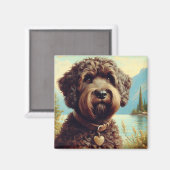 Lagotto Romagnolo schilderij Magneet (Voorkant / Achterkant)