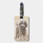 Lagotto Romagnolo Schilderij - Mooie Originele Hon Bagagelabel (Achterkant verticaal)