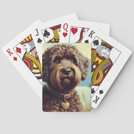  Lagotto Romagnolo schilderij Pokerkaarten (Achterkant)