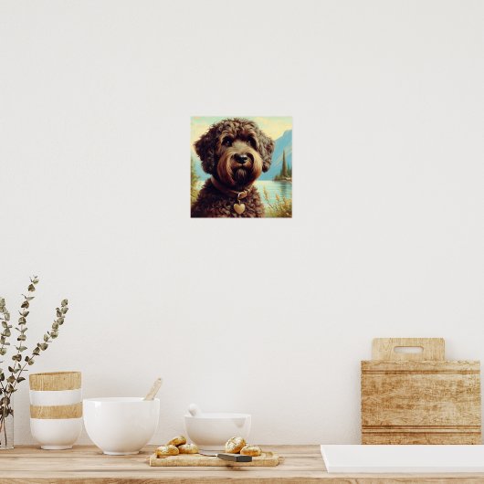 Lagotto Romagnolo schilderij Poster (Keuken)