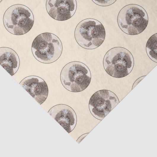 Lagotto Romagnolo schilderij Schattigee originele Tissuepapier (Detail)