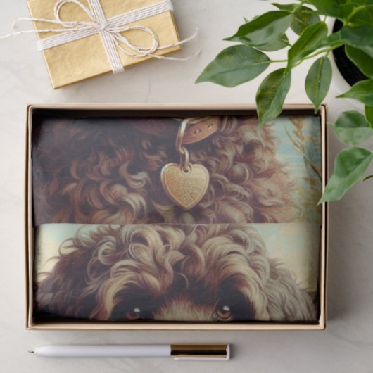  Lagotto Romagnolo schilderij Tissuepapier (Geschenk)