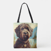 Lagotto Romagnolo schilderij Tote Bag (Achterkant)