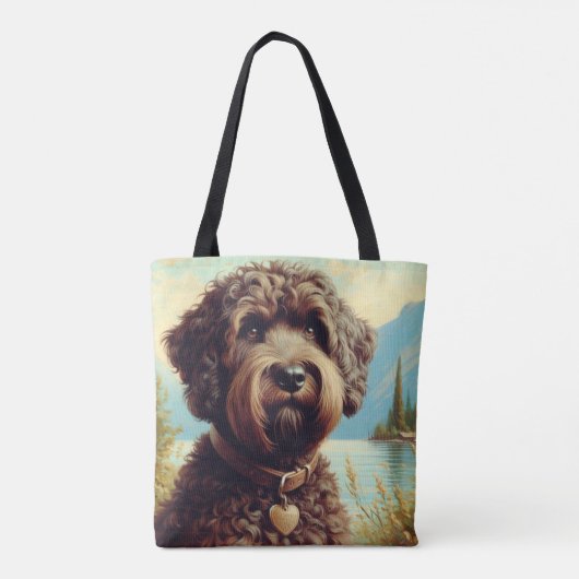  Lagotto Romagnolo schilderij Tote Bag (Achterkant)