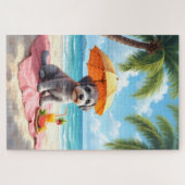 Lagotto Romagnolo-strandtafereel Legpuzzel (Horizontaal)