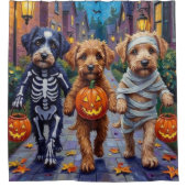 Lagotto Romagnolo Trick-or-Treating Halloween Douchegordijn (Voorkant)