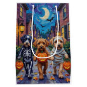 Lagotto Romagnolo Trick-or-Treating Halloween Medium Cadeauzakje (Achterkant)