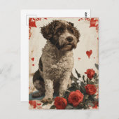 Lagotto Romagnolo Valentijnsdag Briefkaart (Voorkant / Achterkant)
