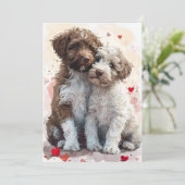Lagotto Romagnolo Valentijnsdag Feestdagenkaart (Staand voorkant)