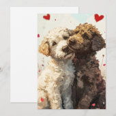 Lagotto romagnolo Valentijnsdag Feestdagenkaart (Voorkant / Achterkant)