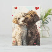 Lagotto romagnolo Valentijnsdag Feestdagenkaart (Staand voorkant)