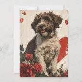 Lagotto Romagnolo Valentijnsdag Oude Stijl  Feestdagenkaart (Voorkant)