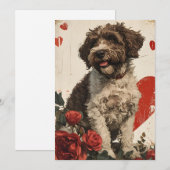 Lagotto Romagnolo Valentijnsdag Oude Stijl  Feestdagenkaart (Voorkant / Achterkant)