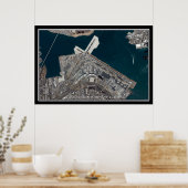 LaGuardia Airport New York Satellite Poster Map (Keuken)