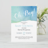 Laguna Baby shower Uitnodiging (Staand voorkant)