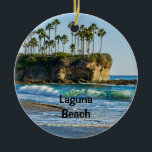 Laguna Beach 2 sided Keramisch Ornament<br><div class="desc">Een van de populairste stranden van Zuid-Californië is Laguna Beach in het Oranje graafschap. Deze kleine cove ligt een beetje ten noorden van Main Beach Laguna,  genaamd Crescent Bay. Hier kijken we naar Twin Points op dag en Two Rock Point op zonsondergang.</div>