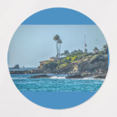 Laguna Beach Adhesive Circle Labels (Design 1)