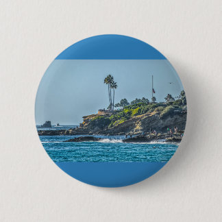 Laguna Beach-badge Ronde Button 5,7 Cm