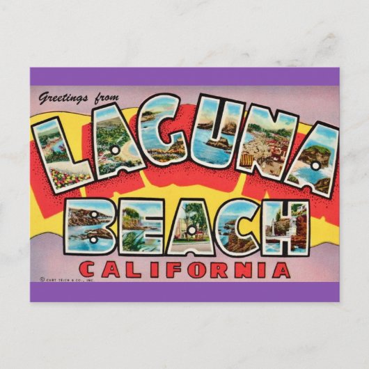 Laguna Beach CA ansichtkaart Briefkaart (Voorkant)