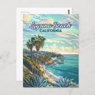Laguna Beach California Oranje County Vintage Briefkaart