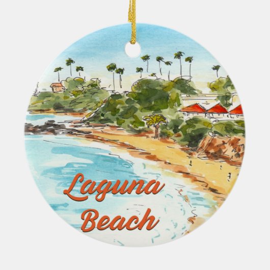 Laguna Beach California Ornament (Achterkant)