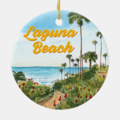 Laguna Beach California Ornament – Coastal Art (Achterkant)